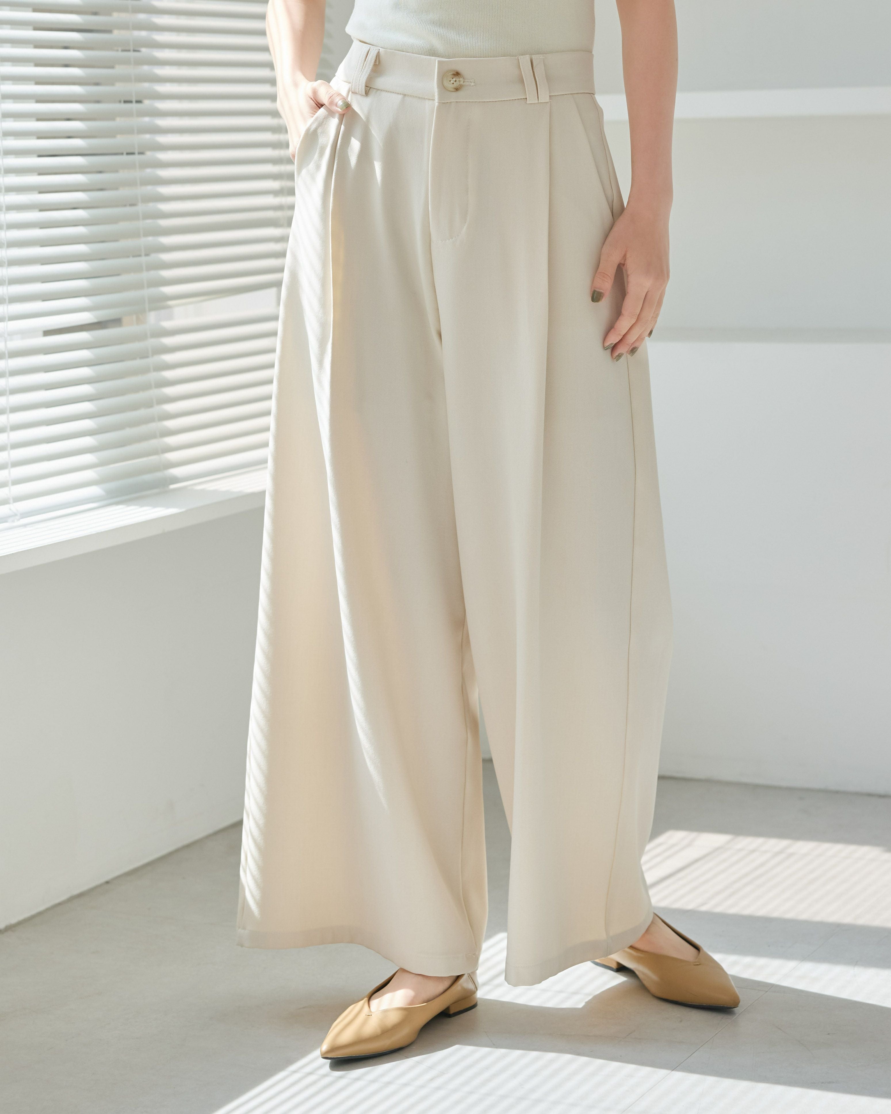 タック入りベーシックワイドパンツ | anchic(アンシック)