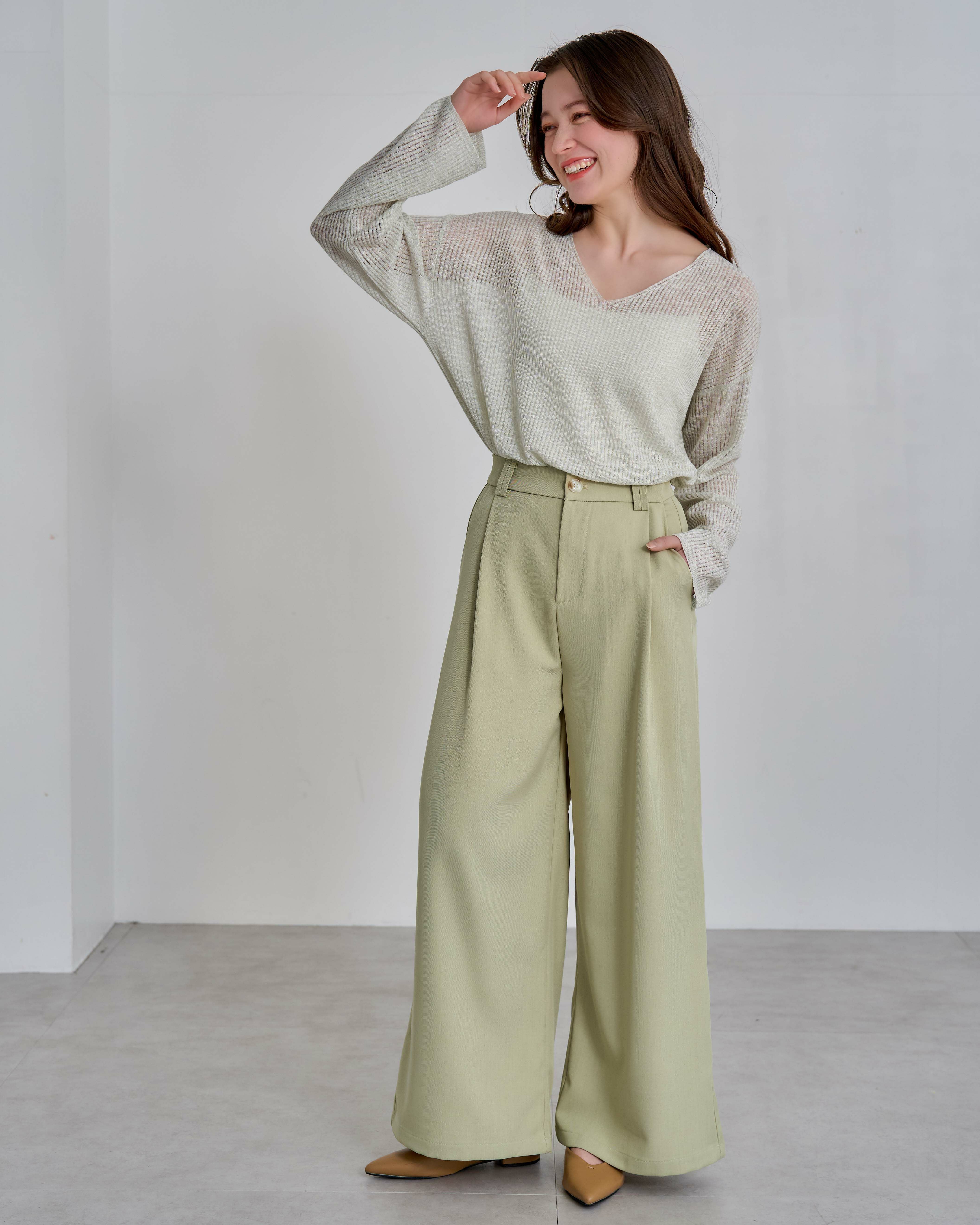 タック入りベーシックワイドパンツ | anchic(アンシック)