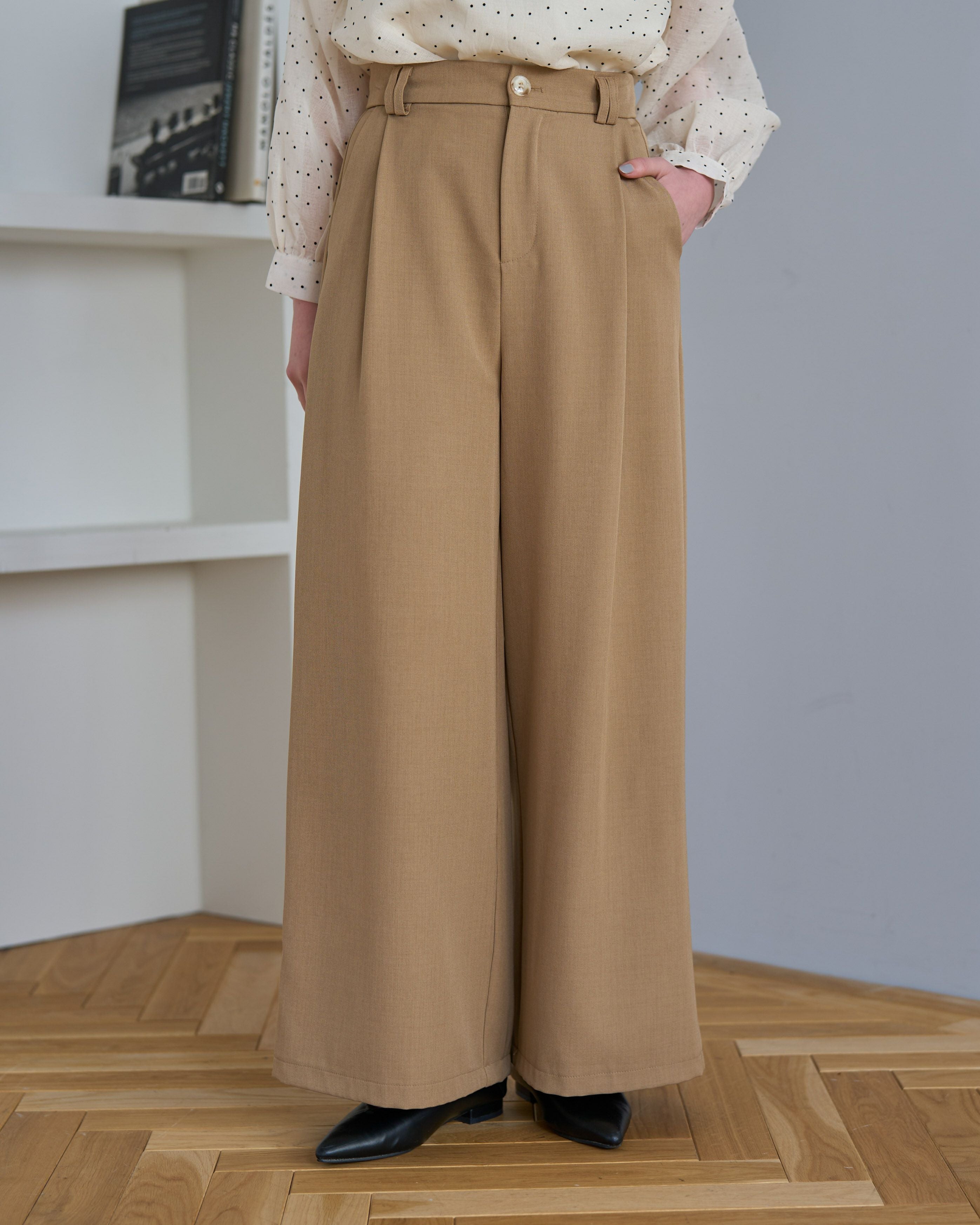 タック入りベーシックワイドパンツ | anchic(アンシック)