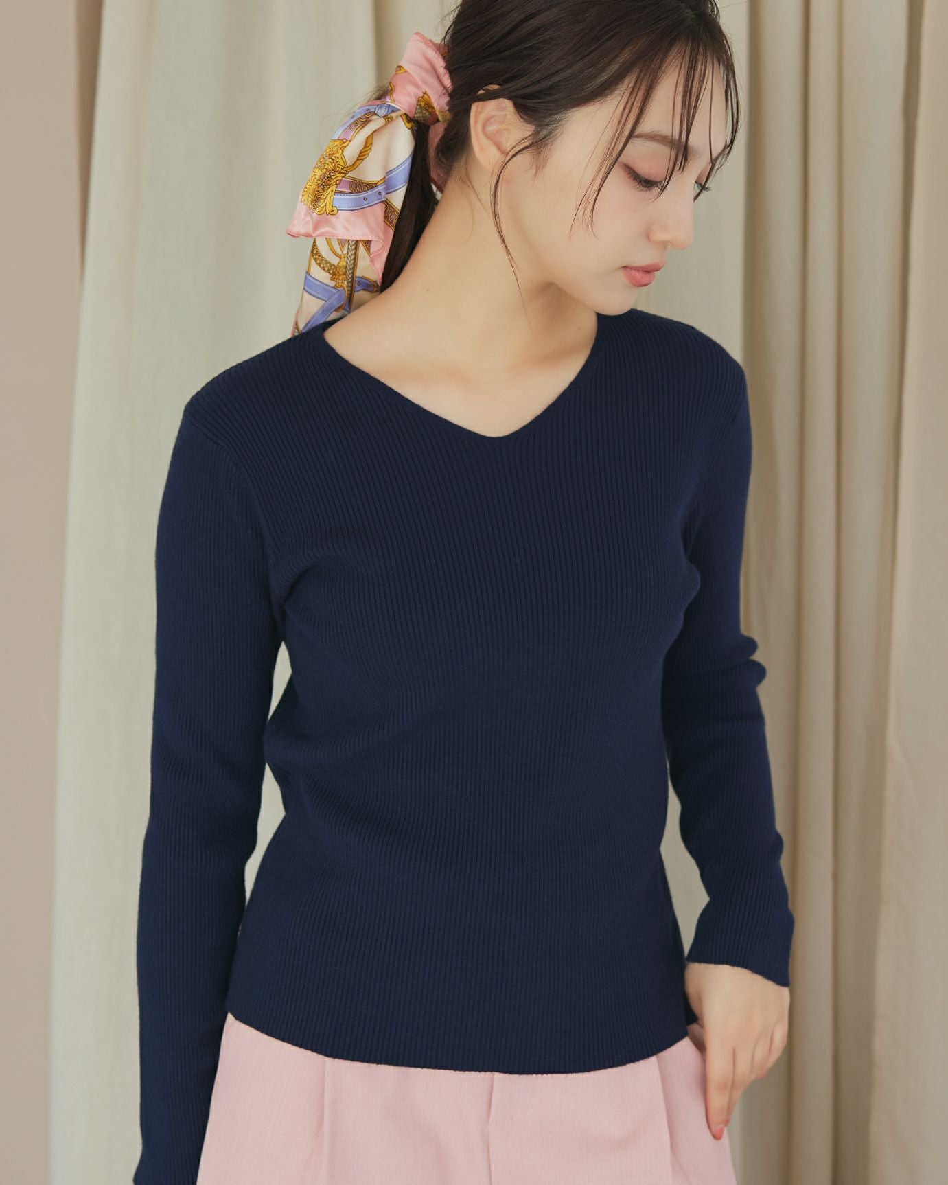 Vネック鍵編みニットワンピース | anchic(アンシック) Vネック鍵編みニットワンピース | anchic(アンシック)